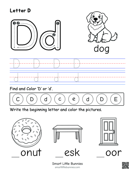 Letter D Worksheet