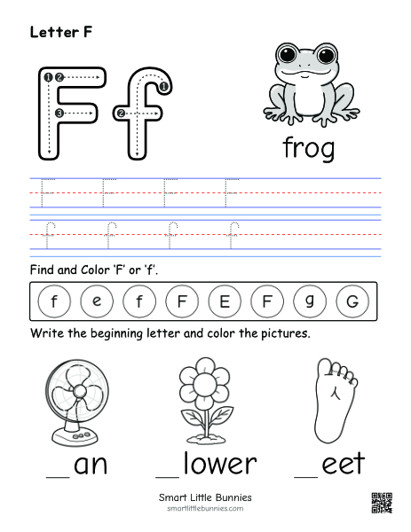 Letter F Worksheet