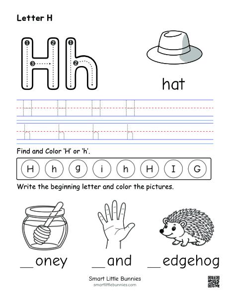 Letter H Worksheet