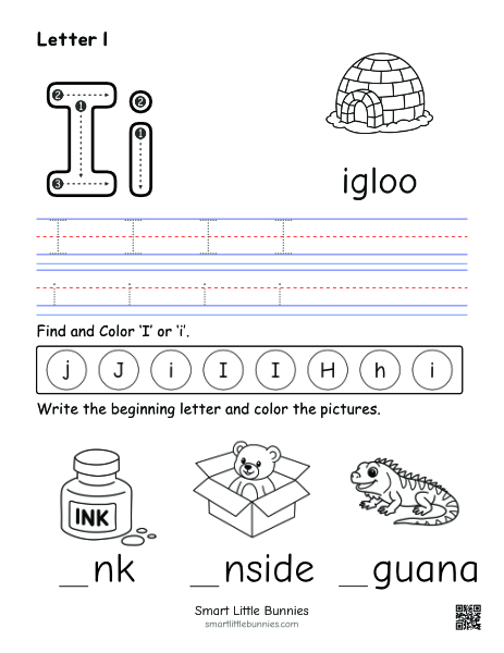 Letter I Worksheet