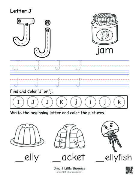 Letter J Worksheet
