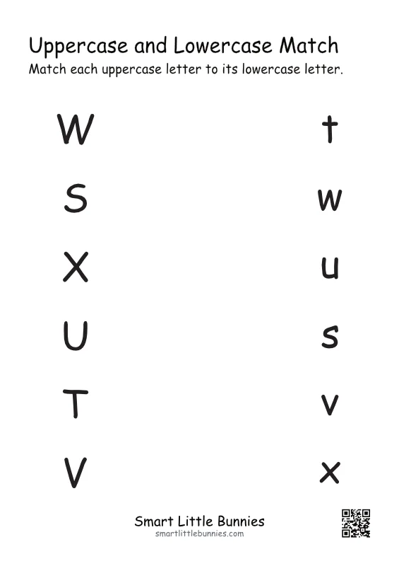 Uppercase and lowercase letter match, set 4
