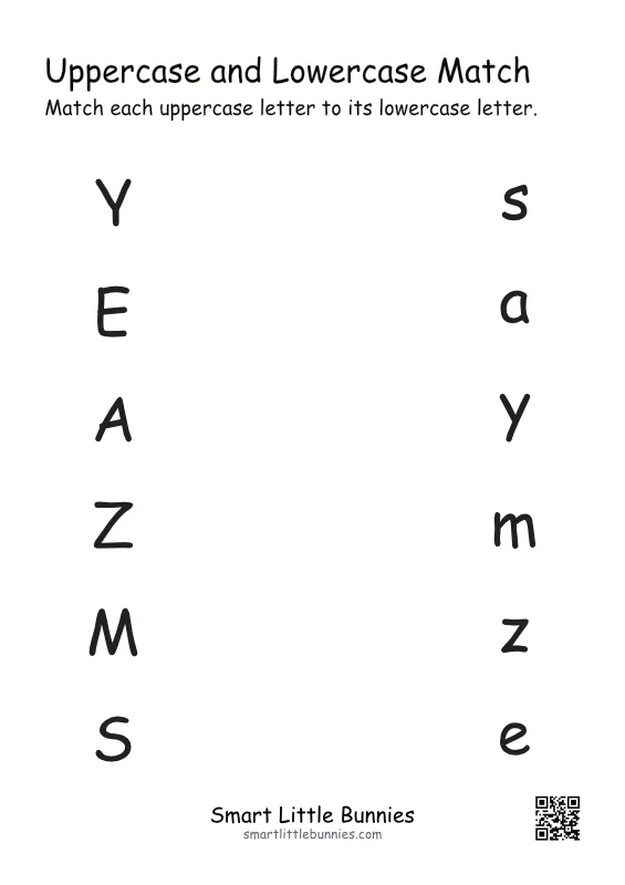 Uppercase and lowercase letter match, set 5
