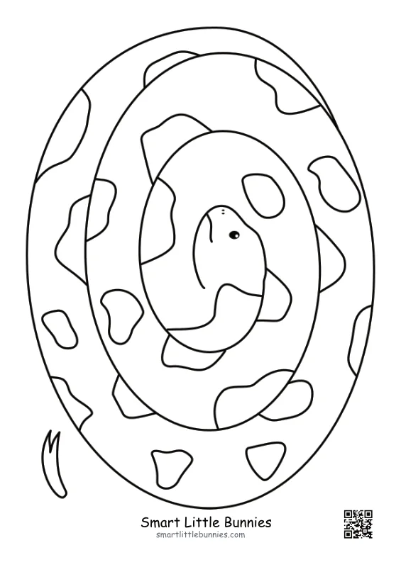 Snake Color, Cut & Play Craft Activity | Free Printable Spiral Snake Toy for Kids
