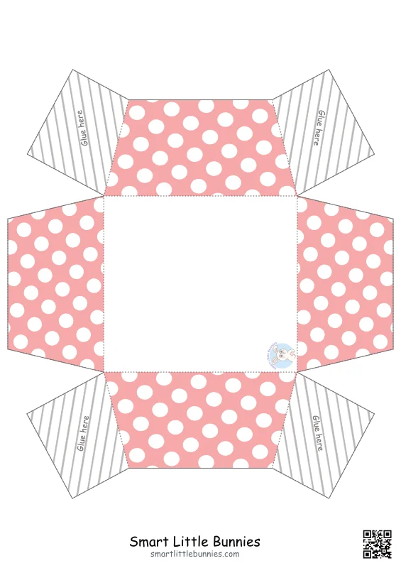 Easter Bunny Basket Base box template printable