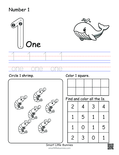 Number 1 worksheet - 2