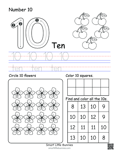 Number 10 worksheet - 2