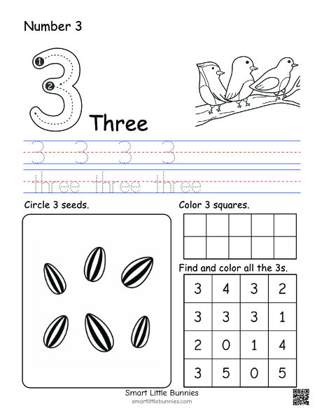 Number 3 worksheet - 2