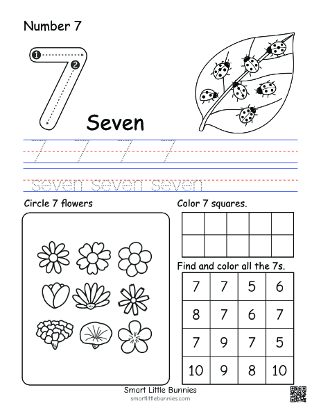Number 7 worksheet - 2