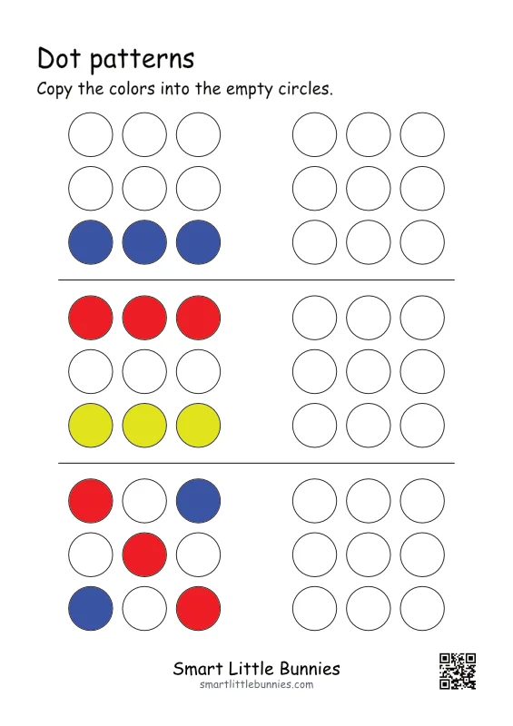 Dot Pattern Matching Worksheet 2 preview