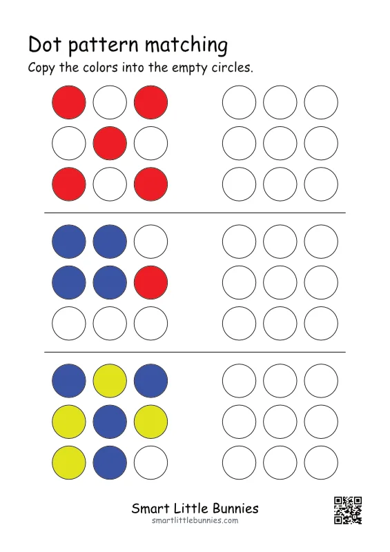 Dot Pattern Matching Worksheet 3 preview