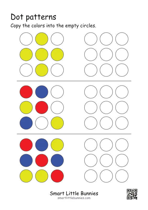 Dot Pattern Matching Worksheet 4 preview