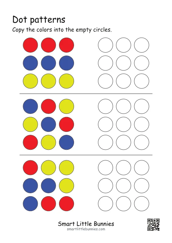 Dot Pattern Matching Worksheet 5 preview