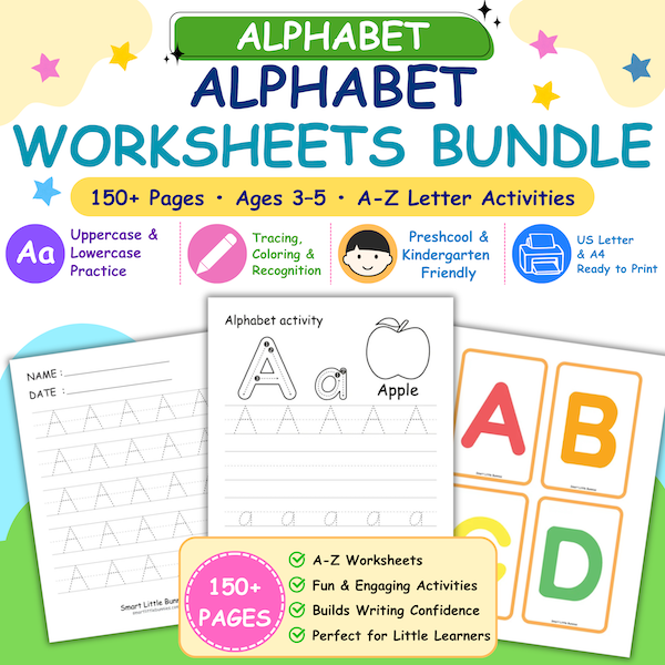 Alphabet Worksheets Bundle