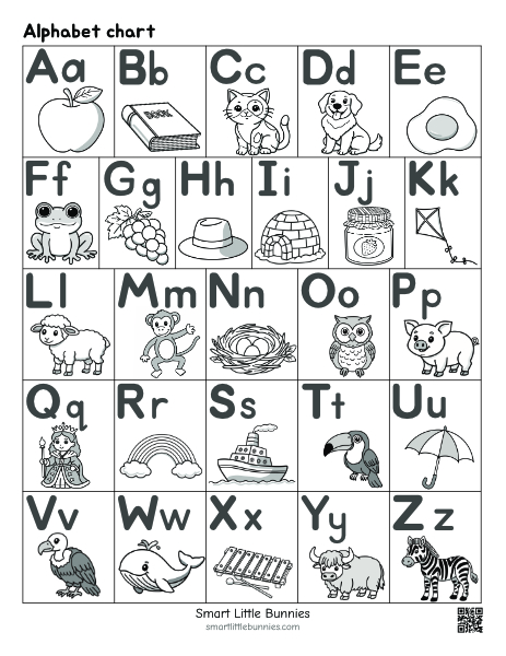 Free Printable Alphabet Chart (A-Z)