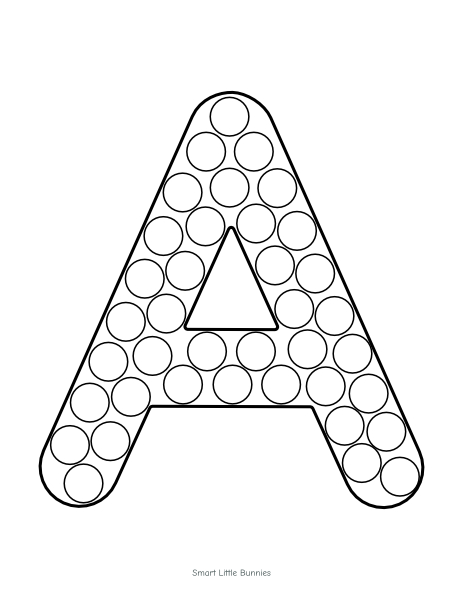 Alphabet dot marker worksheet A
