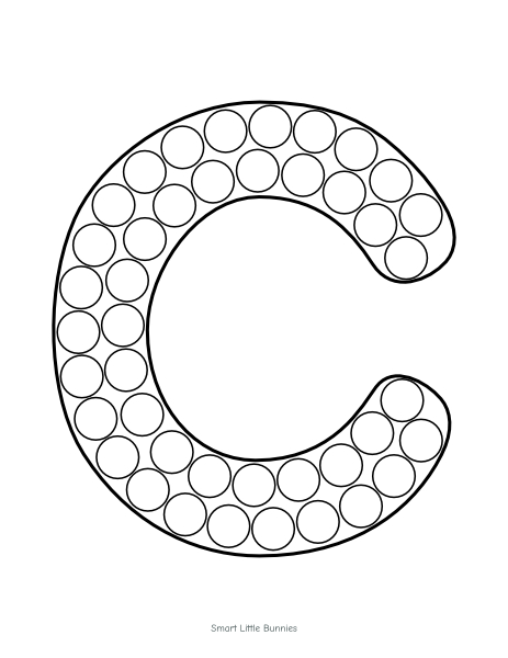 Alphabet dot marker worksheet C