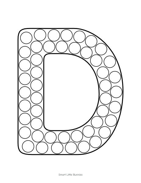 Alphabet dot marker worksheet D