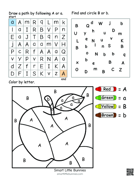 Alphabet Review Worksheet A-B - 2