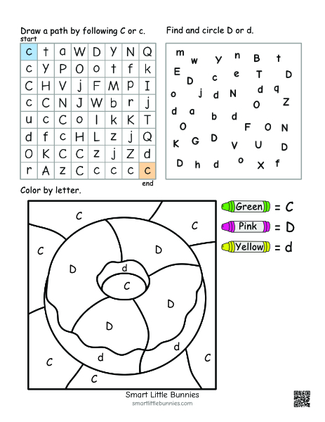 Alphabet Review Worksheet C-D - 2
