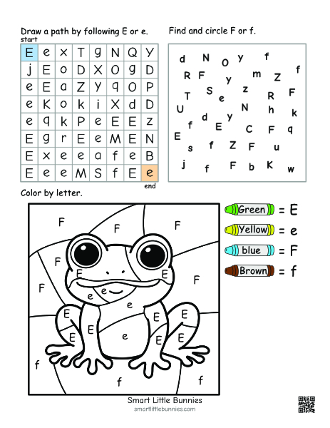 Alphabet Review Worksheet E-F - 2