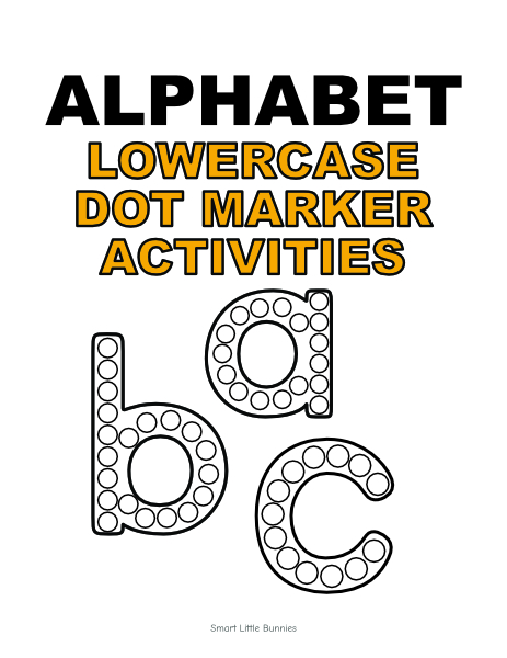 Lowercase Alphabet Dot Marker Worksheets