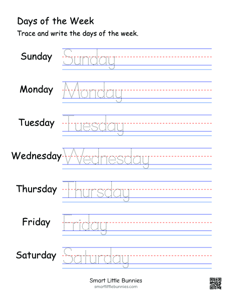 Days of the Week Worksheet