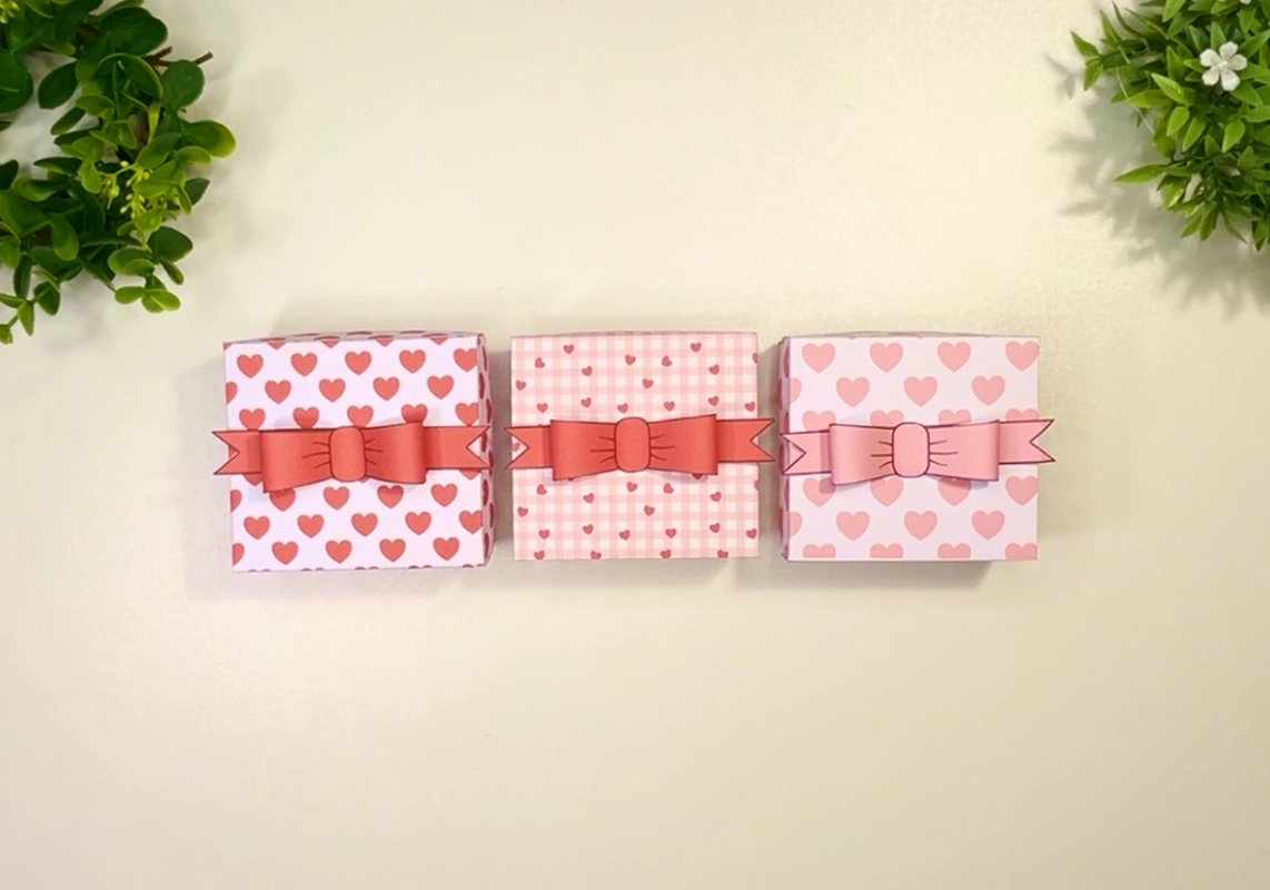Valentine’s Day Gift Box Craft | Printable Paper Gift Box Template for Kids