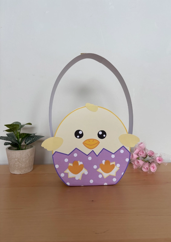 Chick Paper Bag Craft - Free Printable Easter Chick Basket
