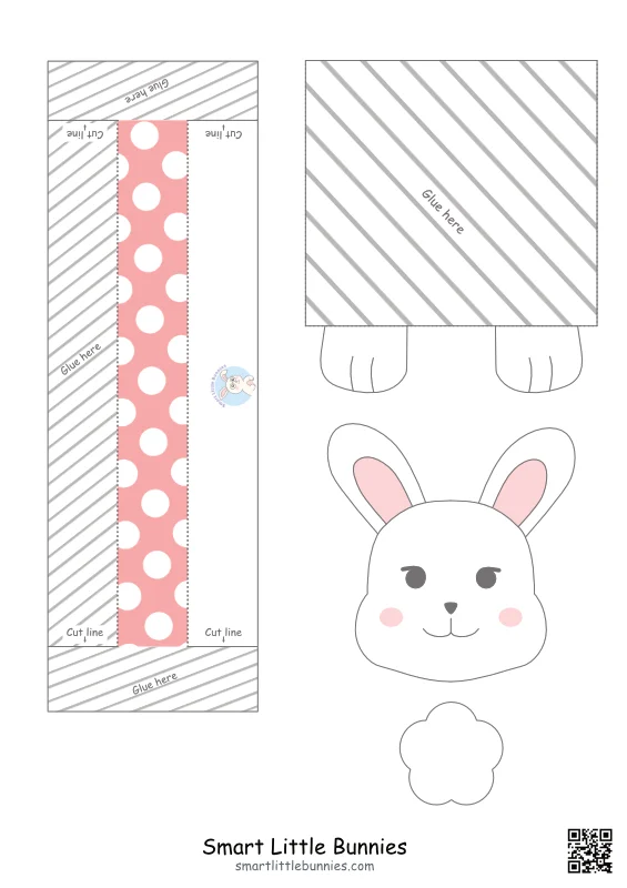 Easter Bunny Basket decoration template printable