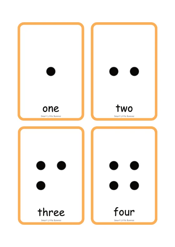 Dot Counting Flash Cards 1-20 | Free Printable Counting Cards with Number Words