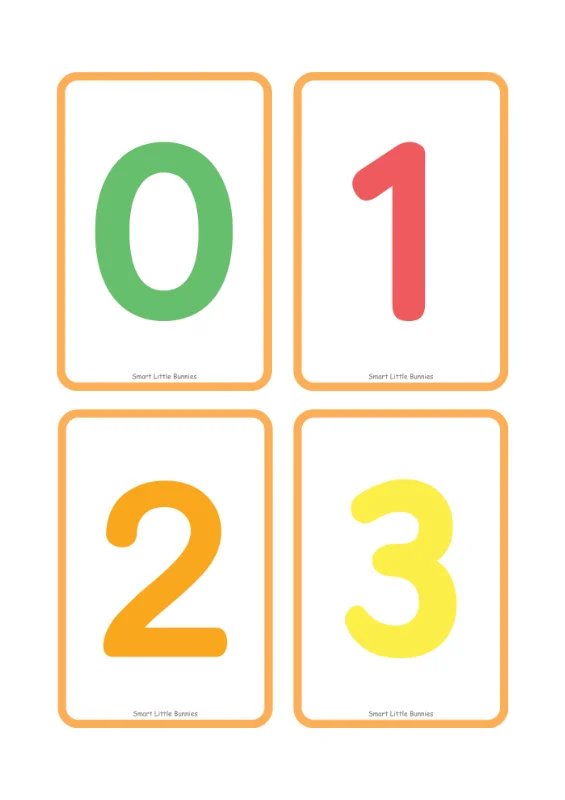 Number Flash Cards 0-10 | Free Printable Number Cards for Kids