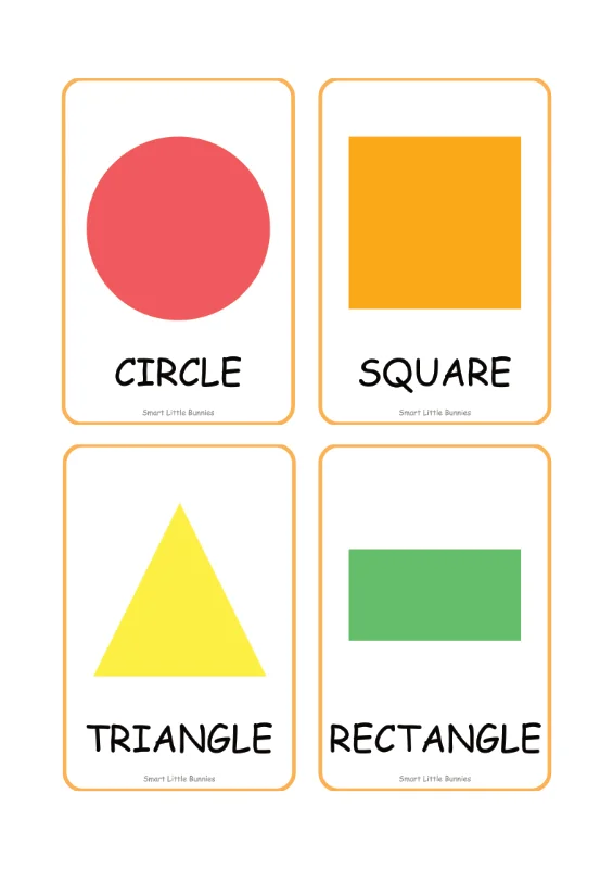 Shape flash cards preview page 1