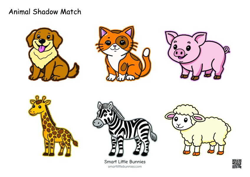 Animal Shadow Matching Activity - Free Printable