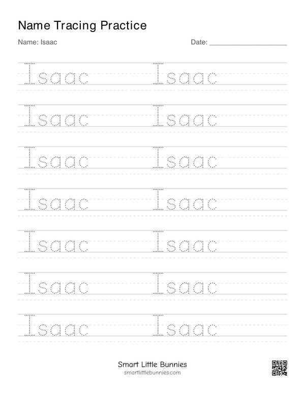 Name Writing Worksheets — Names Starting with I (Free Printable)