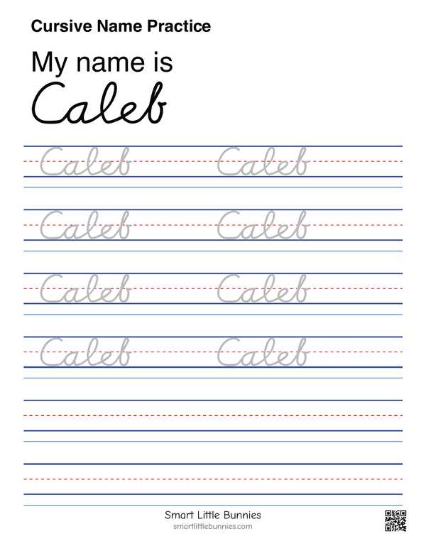 Cursive Name Writing Worksheets — Names Starting with C (Free Printable)