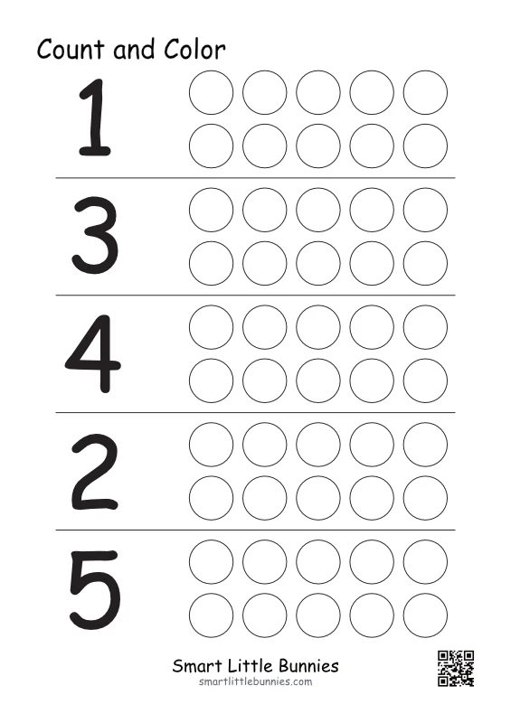 Count and Color: Numbers to Dots