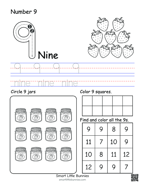 Number 9 worksheet - 2