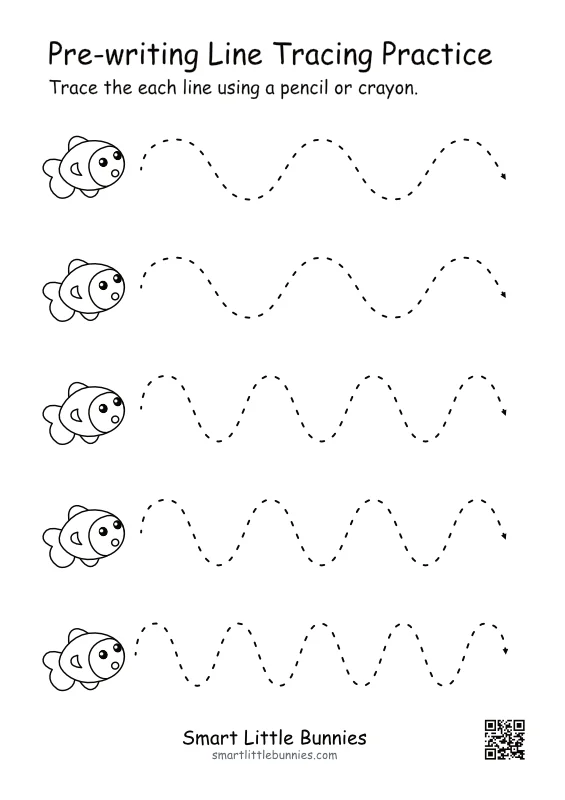 Wavy Line Tracing Worksheet | Free Pre-Writing Practice Worksheet