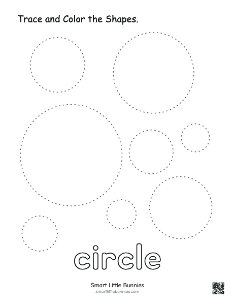 Shapes Tracing Worksheets — Trace & Color